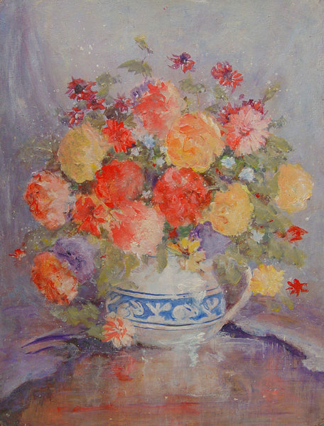 Impressionist Still Life w/Flowers