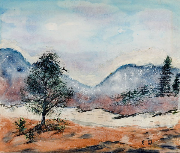 Modernist Winter Landscape Painting