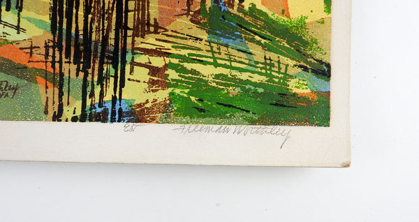 Modernist Forest Serigraph Print