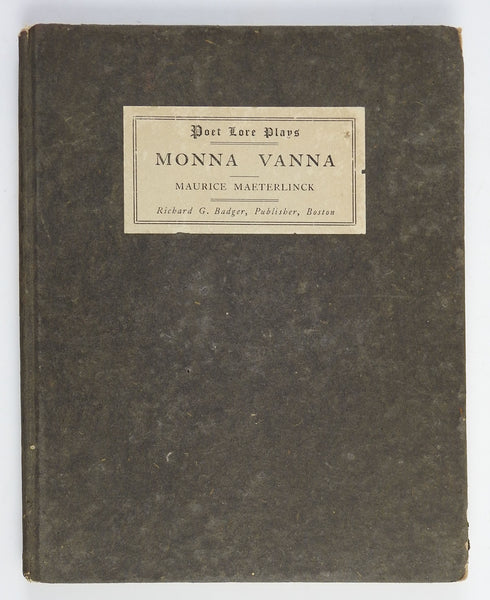 Monna Vanna by Maurice Maeterlinck Book