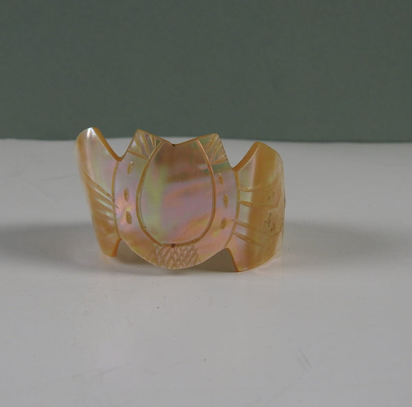 Antique Shell Mother of Pearl Carved Napkin Ring - Artifax antiques & design