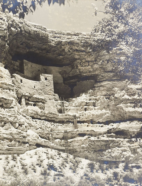 1949 Silver Albumen Photograph of Montezuma's Castle Camp Verde