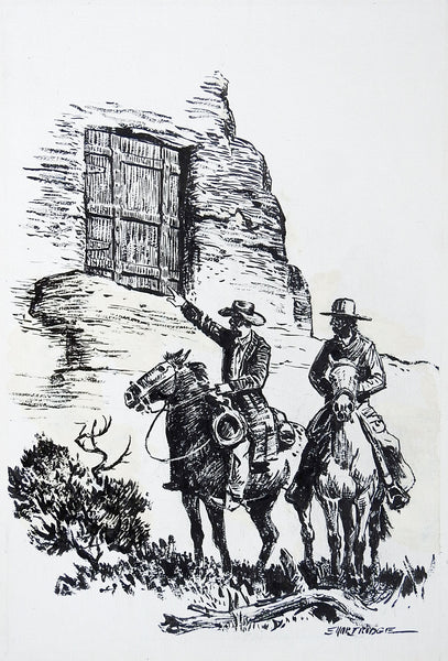 Eugene Shortridge Cowboy Pen & Ink Western Drawing