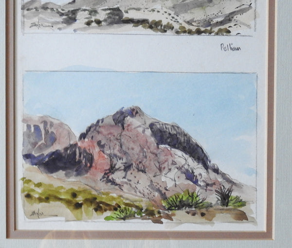 Bill Zaner Big Bend Pulliam Peak Watercolor Painting