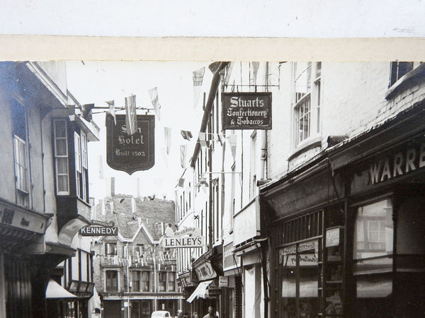 1950's Canterbury, Kent England Street Scene Sun Hotel Photograph