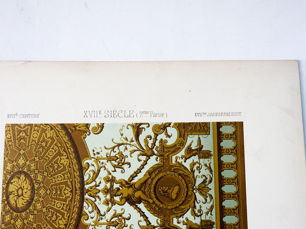 Pr. 1880's French Firmin Didot Rococo Ornament Chromolithograph