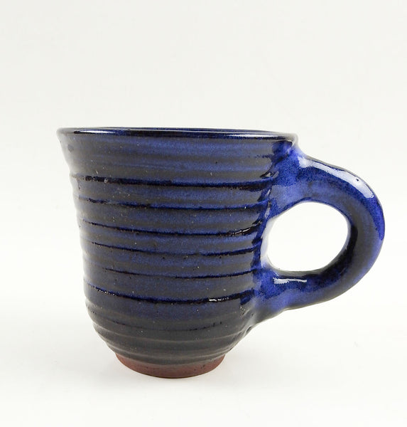 Harding Black Hand Thrown Blue Pottery Mug