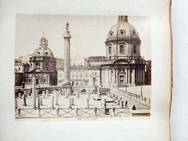 Antique Photograph Album of Rome Leather Bound