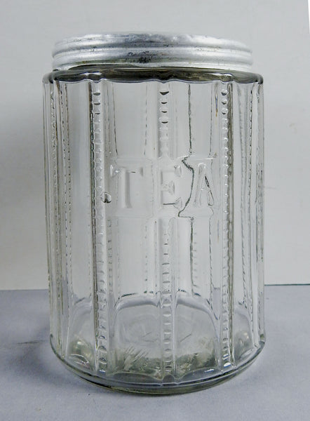 Antique Glass  Hoosier Tea Jar