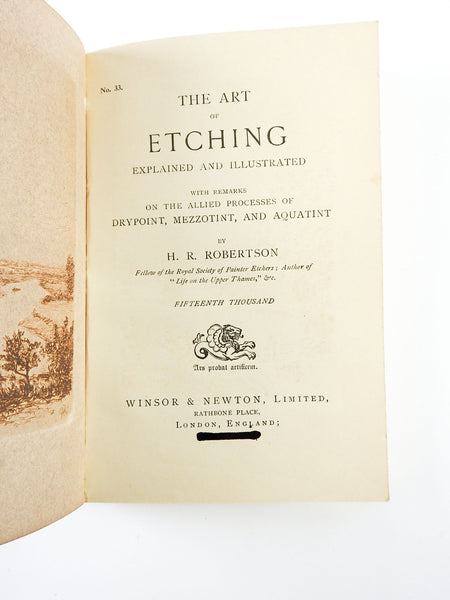 The Art of Etching Book With Original Etchings