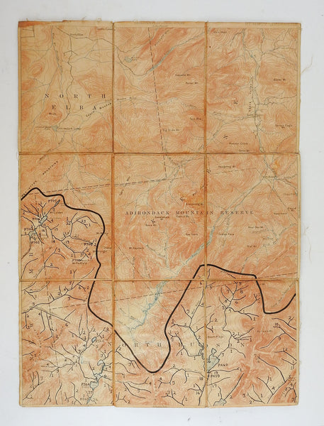 Mt. Marcy, New York 1894 US Geological Survey Folding Map