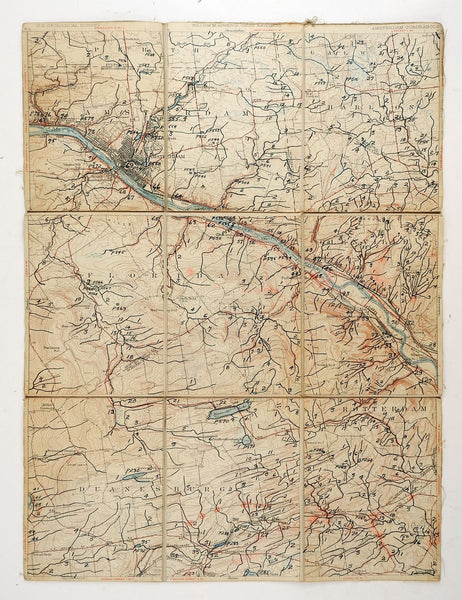 Amsterdam New York c. 1900 US Geological Survey Folding Map