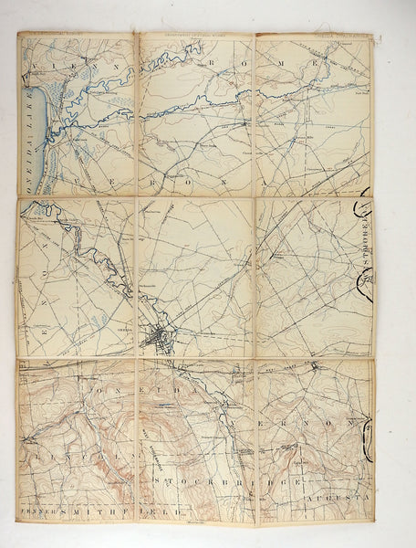 Oneida New York 1895 US Geological Survey Folding Map
