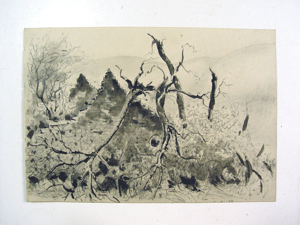 Watercolor Study of English Ruin by Franklin White
