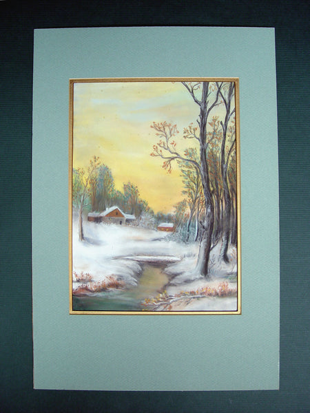 Winter Sunrise Pastel on Paper