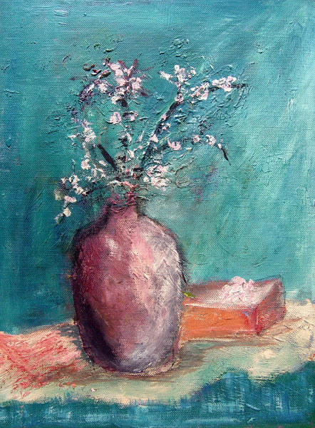 Modernist Still Life w/ Cherry Blossoms