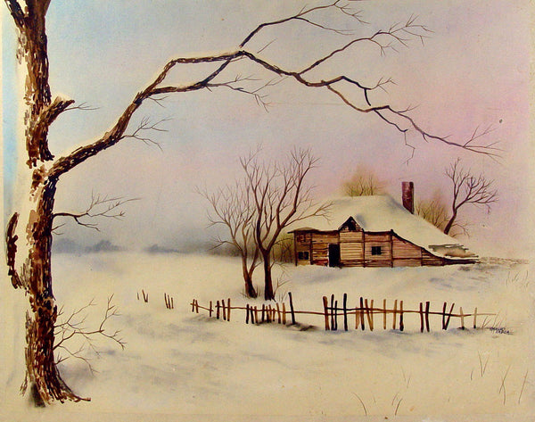 Ramiro Garza Winter Homestead Watercolor