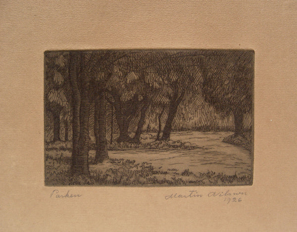 1926 Forest Etching - Artifax antiques & design