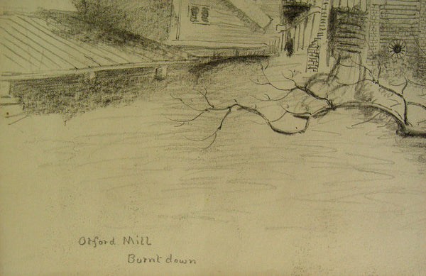 Oxford Mill by Franklin White Pencil Study