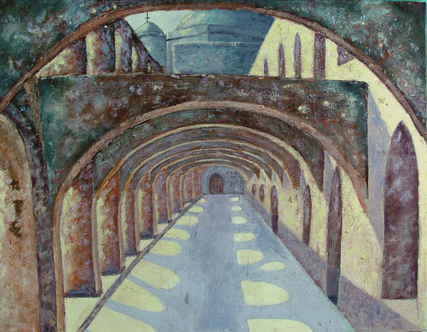 Mission Portico Oil on Canvas