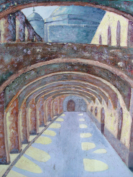 Mission Portico Oil on Canvas