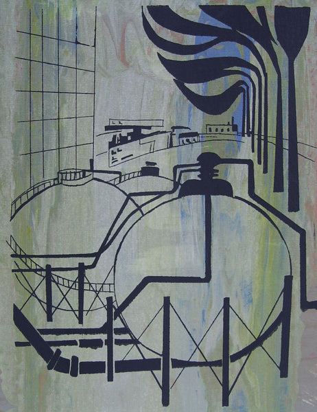 Industrial Scene Serigraph