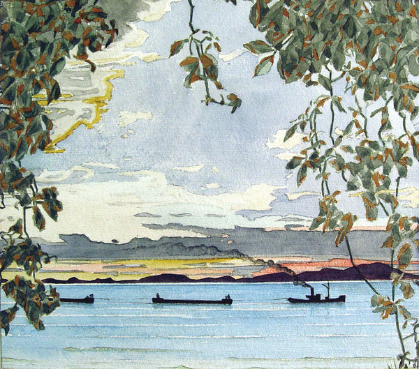 River Boats Watercolor