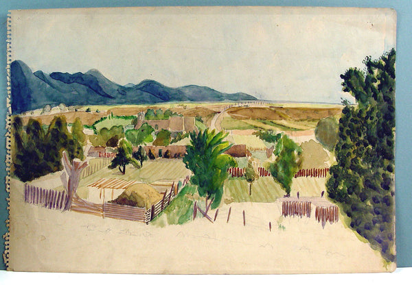 Valley Landscape Watercolor