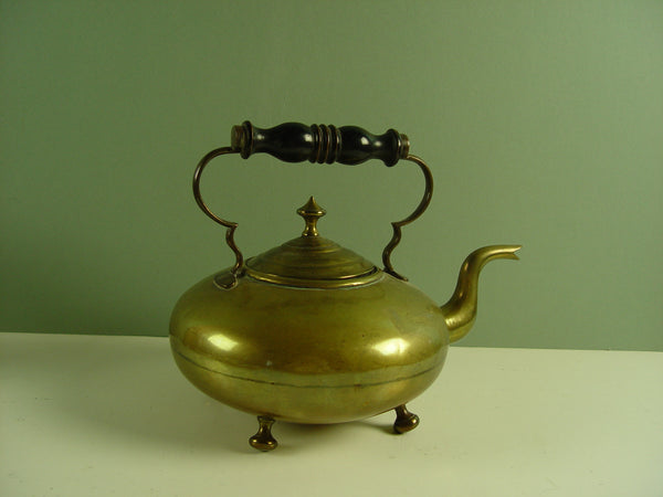 Antique Brass Footed Teapot