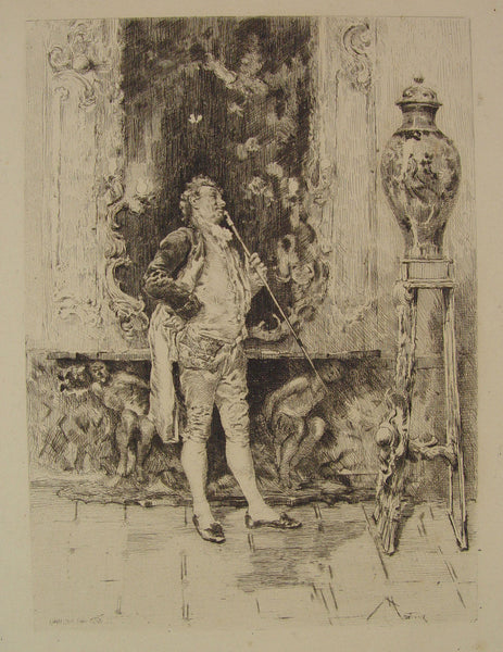 The Rare Vase After Mariano Fortuny, Etching