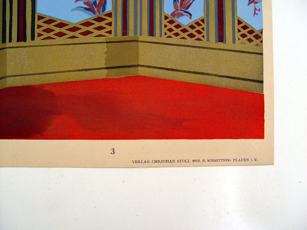 Deco Turquoise Interior Pochoir 1929