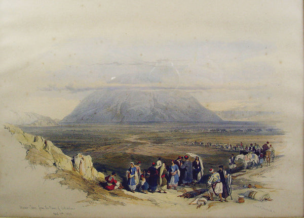 Mount Tabor, from the Plain of Esdraelon 1844 Lithograph