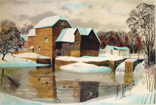 Waterwheel in Winter by Bruce Barnden