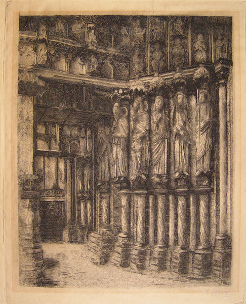 Cathedral Interior by W. Strang, Etching - Artifax antiques & design