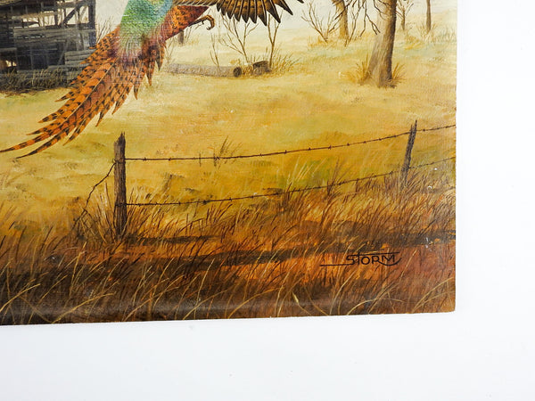Pheasant in Flight Painting
