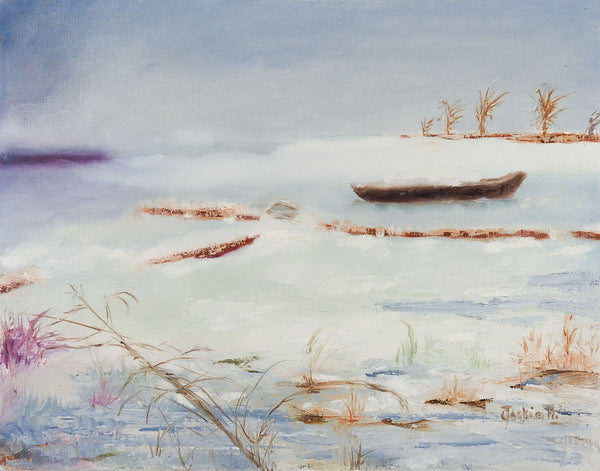 Winter Lake Painting