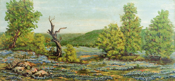 Texas Bluebonnet Landscape Painting By Callie Harris