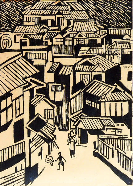 Sasebo Japan By Patricia DuBose Duncan Block Print