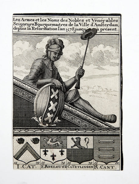 17th Century French Heraldry  Etching