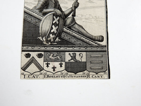 17th Century French Heraldry  Etching