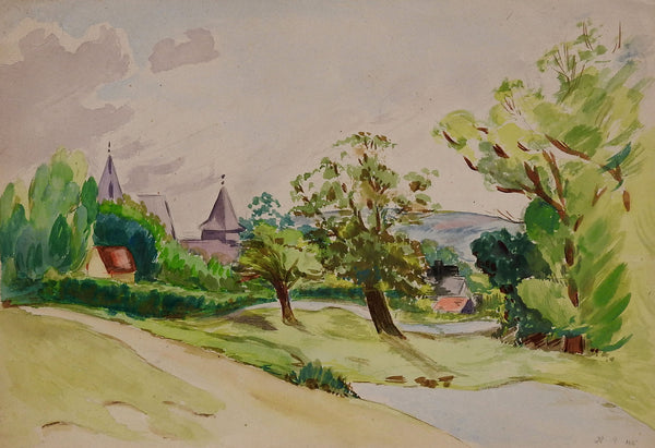 Landscape & Village Watercolor Study