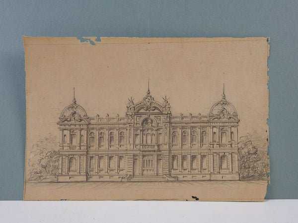 Architectural Drawing, Circa 1900 - Artifax antiques & design