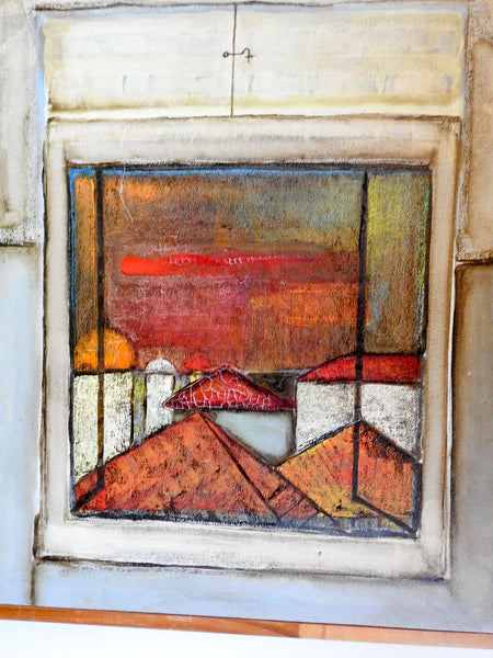 Abstract Window Landscape Painting