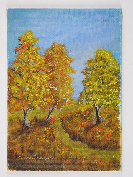 Small Impressionist Autumn Landscape Painting