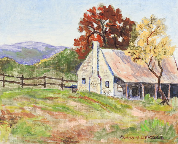 Rustic Farm Landscape Painting By Frank Deussen