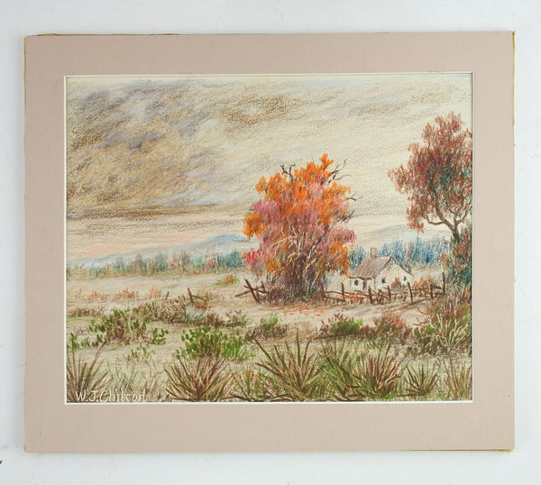 Old Homestead Landscape Drawing By W. J. Chilton