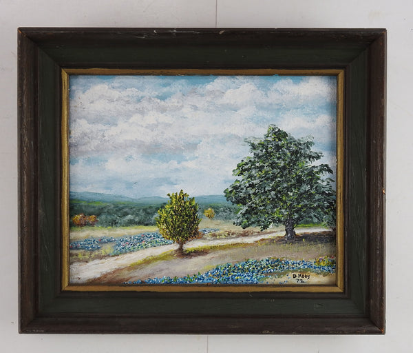 Small Texas Bluebonnets Landscape Painting