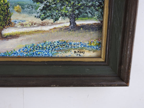 Small Texas Bluebonnets Landscape Painting