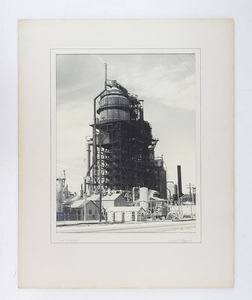 1950's Photograph Of Cat Cracker Refinery