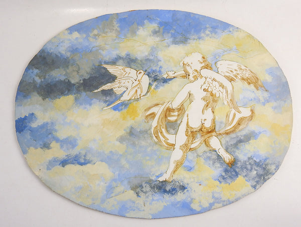 Putti & Peace Dove Painting